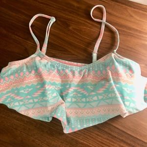 Tribal Flounce Swim Top - Medium